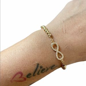 bracelet with the infinity symbol 18K gold plated